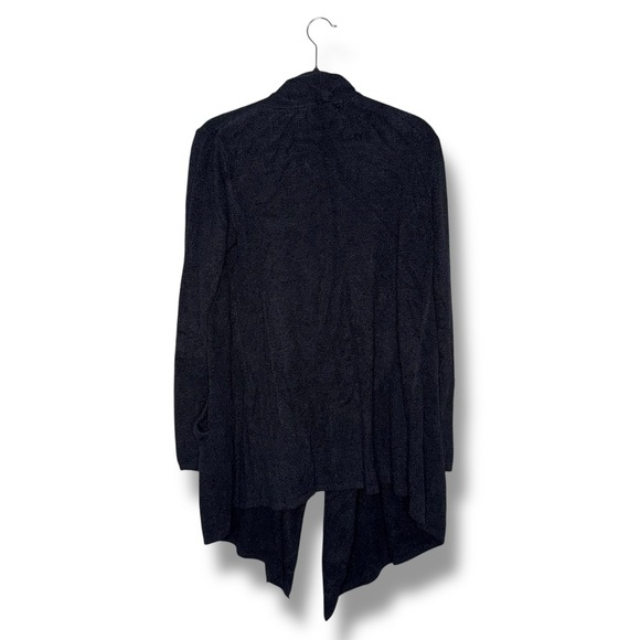 Barefoot Dreams Cardigan Women L/XL Black Excellent CozyChic Lite Duster 903 - Picture 3 of 6
